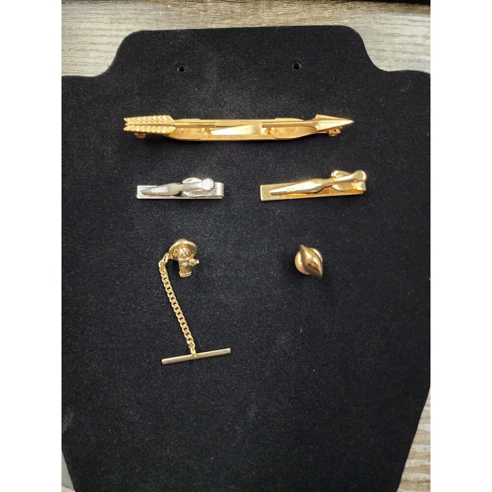 Vintage Tie Bar Clips Pins Anson Swank Hickok Office Party Wedding Events